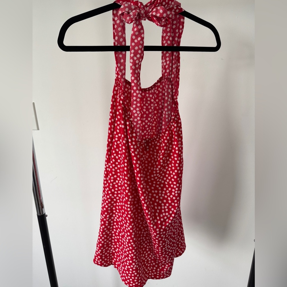 SHEIN Red and White Floral Dress - Picture 4 of 6
